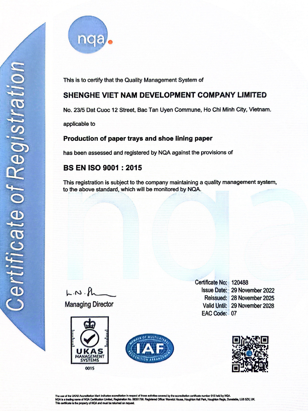 Shenghe Viet Nam Development Company Limited